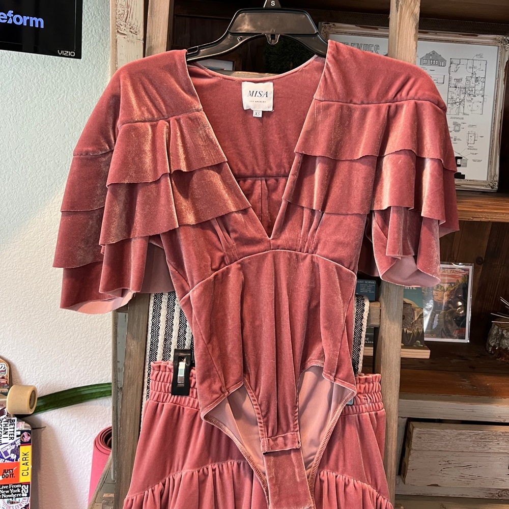 Miss Los Angeles women’s 2 piece velvet set size XS - Picture 4 of 15